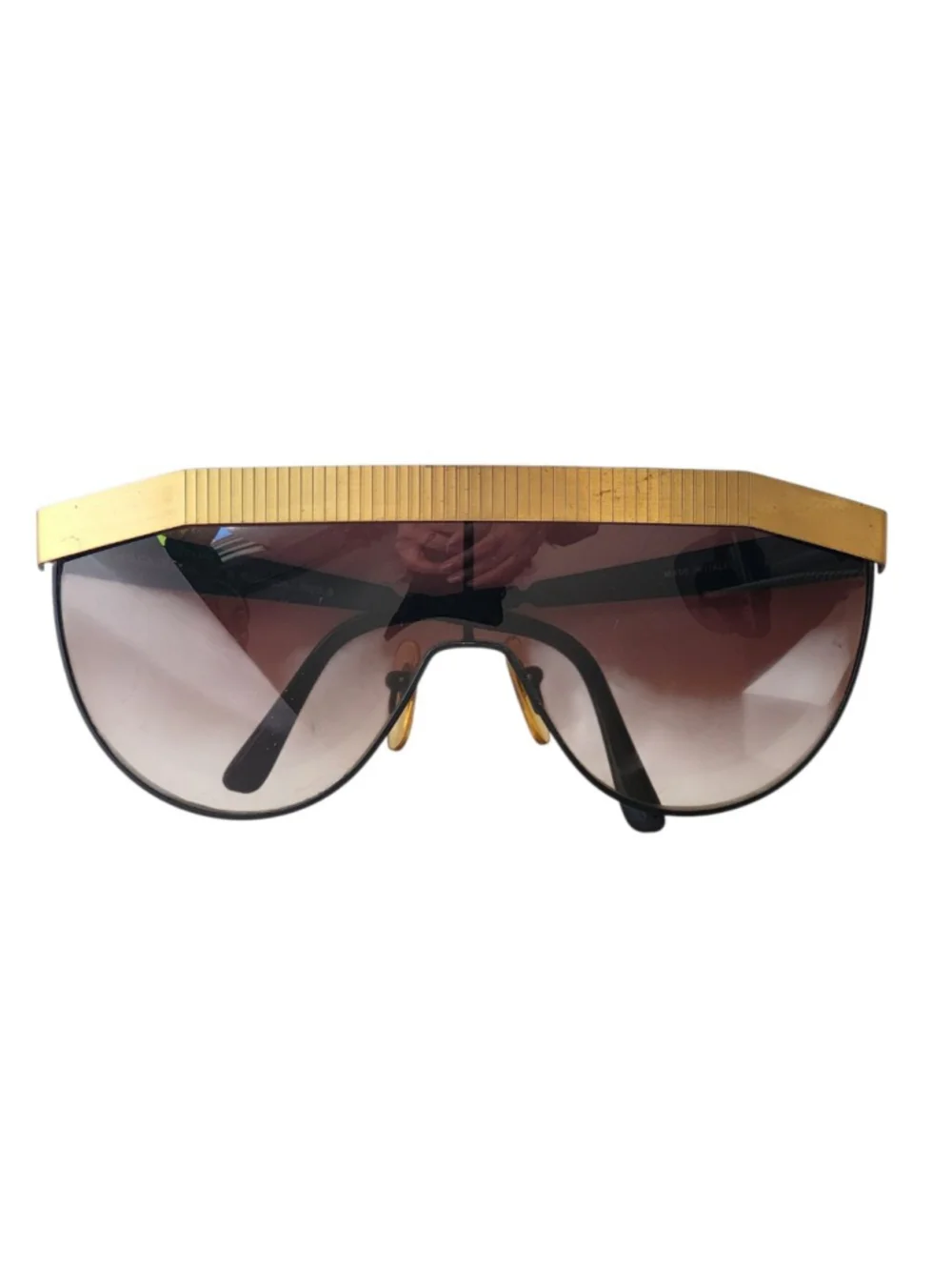 MAGA‎ DESIGN 3020 Handmade Gold Coated Full Shield 1980s Vintage Sunglasses #21